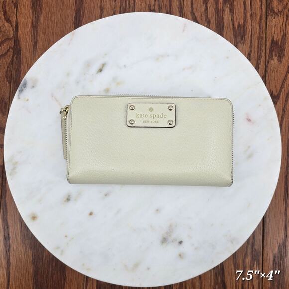 Kate Spade New York Handbags - Kate Spade New York Neda Wellesley Leather Zip Around Wallet In Porcelain